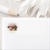 Pekingese kerst etiket (Insitu)