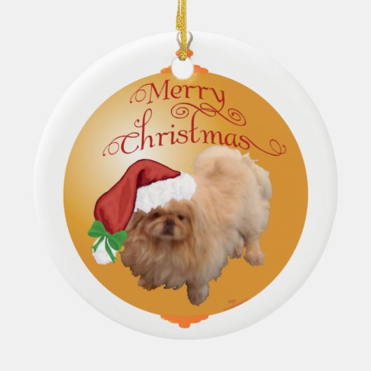 Pekingese Kerst Ornament (Achterkant)