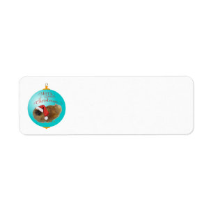 Pekingese Kerst Ornament Etiket