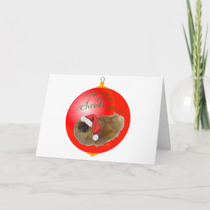 Pekingese Kerst Ornament Feestdagen Kaart