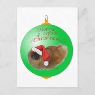 Pekingese Kerst Ornament Feestdagenkaart