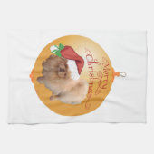 Pekingese Kerst Ornament Theedoek (Horizontaal)