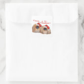 Pekingese kerst vierkante sticker (Tas)