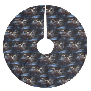 Pekingese Kerstfeest Seizoen Kerstboom Rok