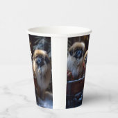 Pekingese Kerstfeest Seizoen Papieren Bekers (Rechts)