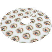 Pekingese kerstkrans feestelijke pup kerstboom rok (Gekanteld)