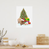 Pekingese Kerstmis Poster (Keuken)