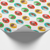 Pekingese kerstversiering cadeaupapier (Hoek)