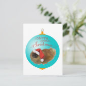 Pekingese kerstversiering feestdagenkaart (Staand voorkant)