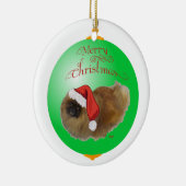 Pekingese kerstversiering keramisch ornament (Rechts)