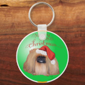 Pekingese kerstversiering sleutelhanger (Voorkant)