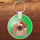 Pekingese kerstversiering sleutelhanger (Voorkant)
