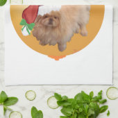 Pekingese kerstversiering theedoek (Gevouwen)