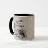 Pekingese kunst wanneer alles mislukt, quote mok (Voorkant links)