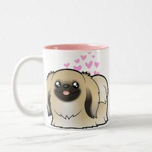Pekingese Love (show cut) Tweekleurige Koffiemok