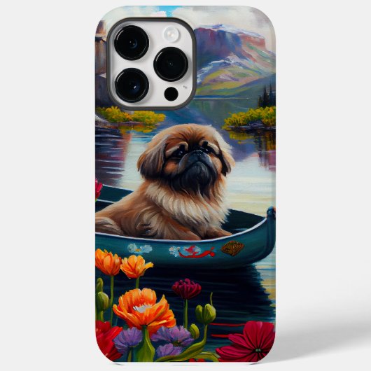 Pekingese op een peddel: een Schilderachtig avontu Case-Mate iPhone Case (Achterkant)