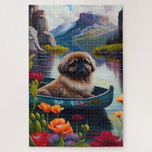Pekingese op een peddel: een Schilderachtig avontu Legpuzzel