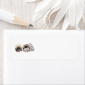 Pekingese Patriotic Return Address Labels (Insitu)