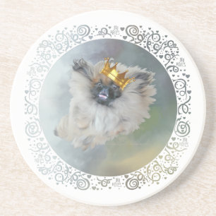 Pekingese Prins Zandsteen Onderzetter