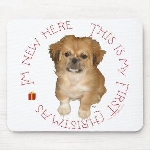 Pekingese Pup First Kerstmis Muismat