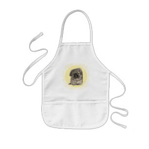 Pekingese Puppy Yellow Kinder Schort