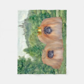 Pekingese Royalty Fleece Deken (Voorkant)