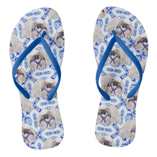 Pekingese Sailor Teenslippers (Voetbed)