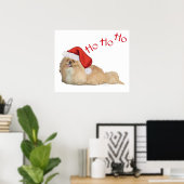 Pekingese Santa Claus Poster (Thuiskantoor)