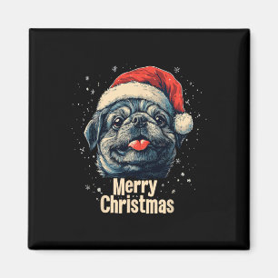 Pekingese Santa Hat Vrolijk Kerstfeest Xmas Honden Magneet