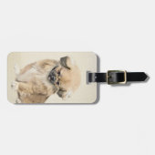 Pekingese schildering - Kute Original Dog Art Bagagelabel (Voorkant horizontaal)