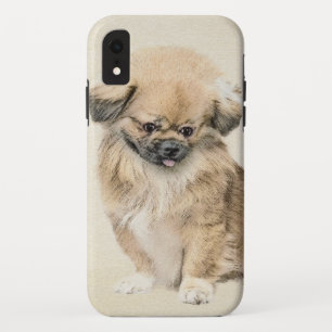 Pekingese schildering - Kute Original Dog Art iPhone XR Hoesje