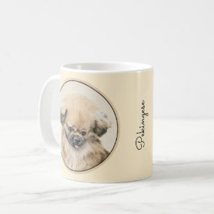 Pekingese schildering - Kute Original Dog Art Koffiemok
