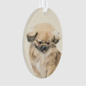 Pekingese schildering - Kute Original Dog Art Ornament (voorkant)