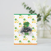 Pekingese Shamrock St. Patricks Day Feestdagenkaart (Staand voorkant)