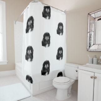 Pekingese Shower Curtain "Mork" Douchegordijn