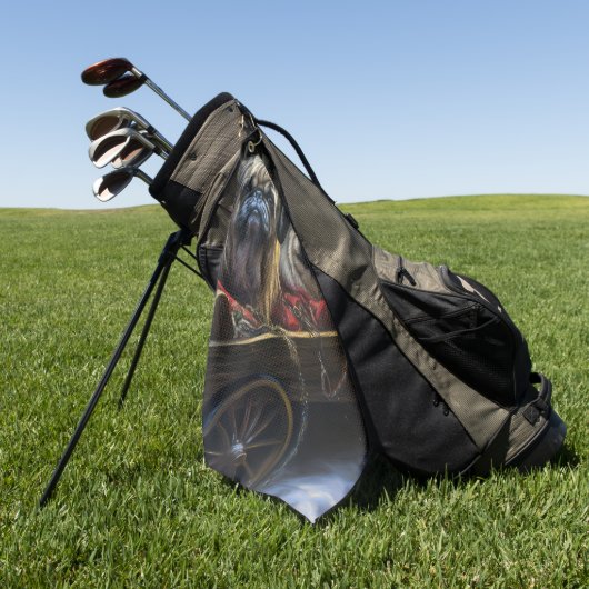 Pekingese Sneeuwslee Kerstdecoratie Golfhanddoek (Groen)