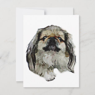 Pekingese Stationery - blanco kaart Notitiekaartje