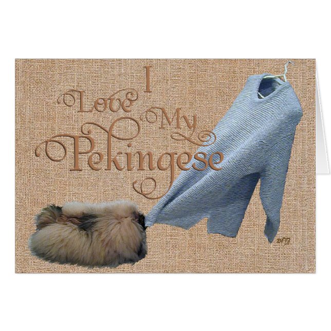 Pekingese Tug-O-War (Voorkant Horizontaal)