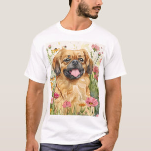 Pekingese Vader T-shirt – Waterverf