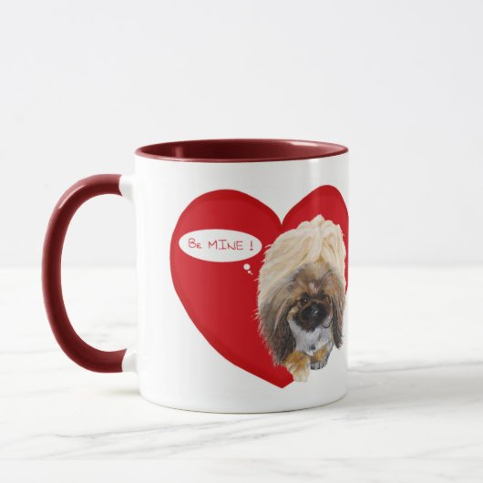 Pekingese Valentijn Mok (Links)