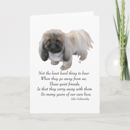 Pekingese Wenskaart Kaart (Voorkant)