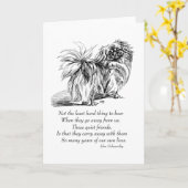Pekingese Wenskaart Kaart (Gele Bloem)