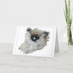 Pekingese Wenskaart Kaart