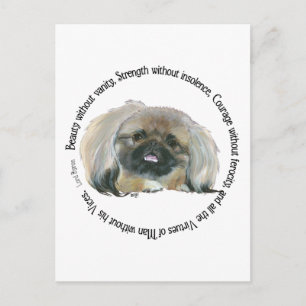 Pekingese Wijsheid - De Loftuitingen van Lord Byro Briefkaart