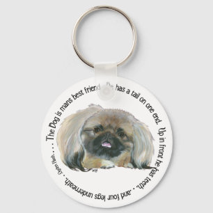 Pekingese Wisdom - De hond is de beste vriend van Sleutelhanger