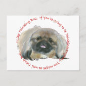 Pekingese Wisdom - Dinking BIG Briefkaart (Voorkant)