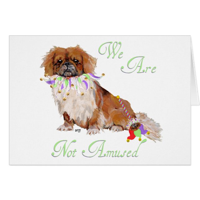 Pekingese wordt niet geamuseerd (Voorkant Horizontaal)