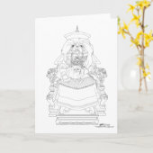 Pékinois Céleste Avec Carte de Compagnon de Maison (Fleur jaune)