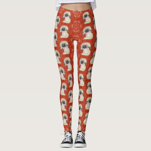 Pékinois Leggings de Design (Devant)