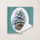 Pékinois Noël (Gant de toilette)
